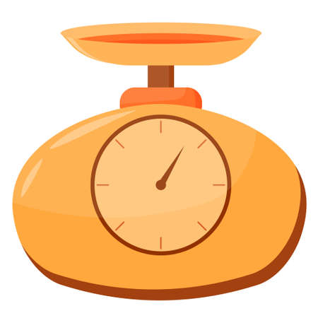 Scales measuring scales balance instruments vector illustration. Scales scales for shops and shops in flat style.のイラスト素材