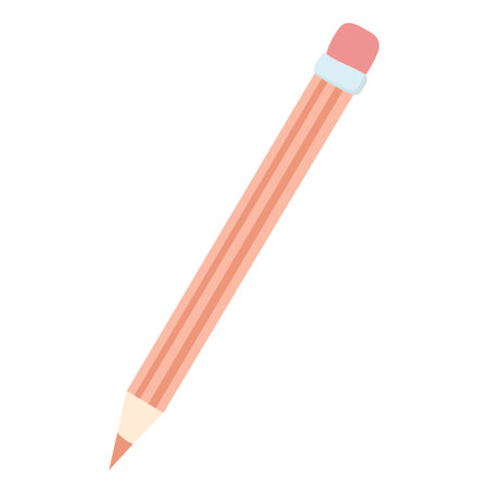 Pencil icon in flat style. Office supplies vector illustration on isolated background. Writing sign business concept.のイラスト素材