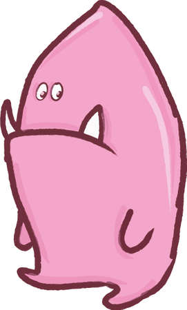 vector illustration of funny monsterのイラスト素材