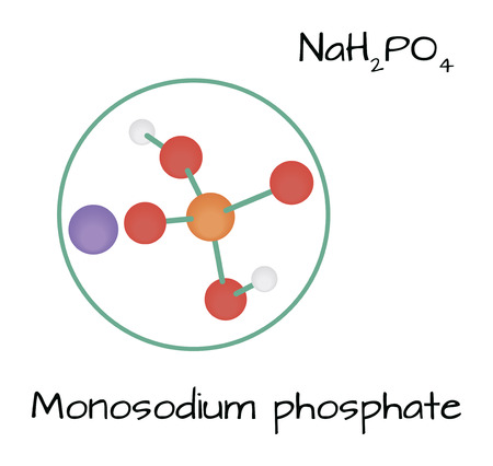 molecule NaH2PO4 Monosodium phosphateのイラスト素材