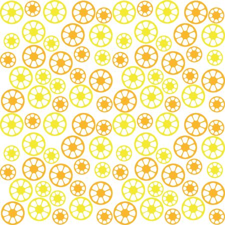 Lemon seamless pattern, background. Isolated vector illustrationのイラスト素材