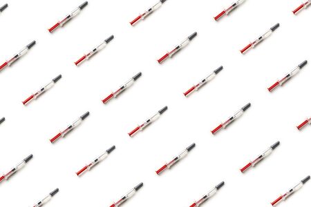 Plastic injectors pattern on white isolated