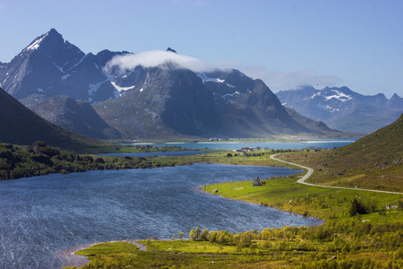 the Lofoten Islandsの写真素材