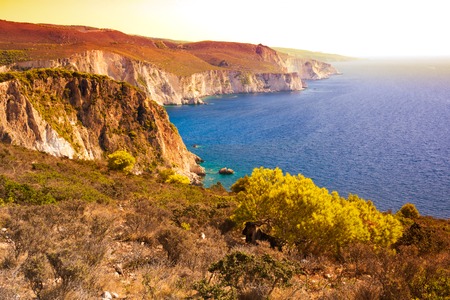 costal landscape, greek coast in summerの写真素材