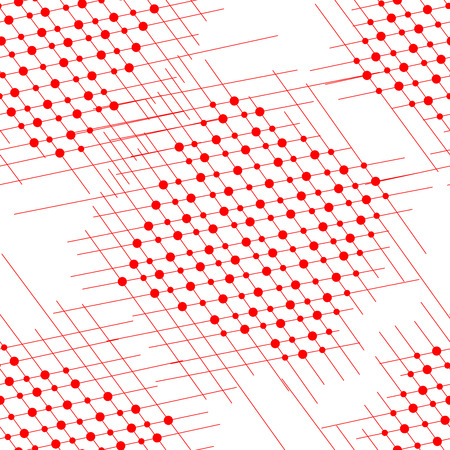 Cute vintage red lines and red circles on white background. Pattern. Beautiful background cards for greeting, invitationのイラスト素材