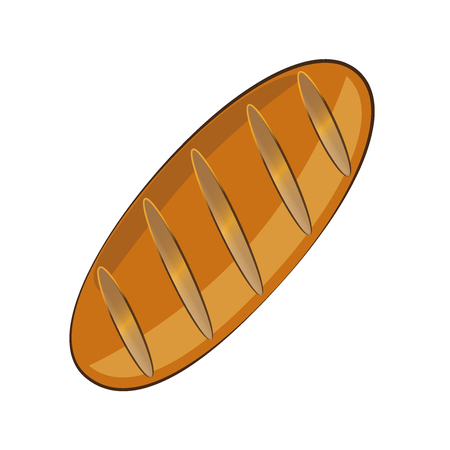 Simple things cartoon vector illustration: breadのイラスト素材