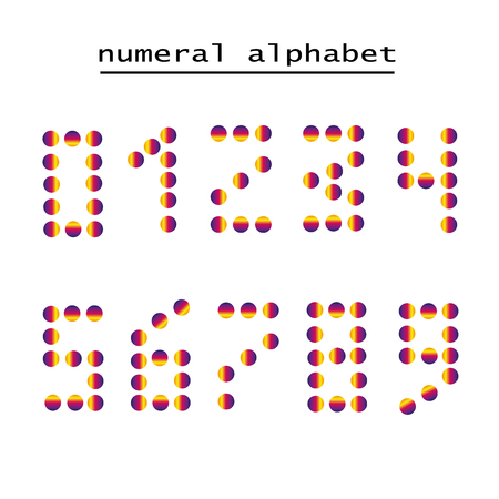 Flat vector font color circlesのイラスト素材