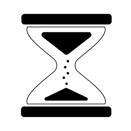 Flat black vector hourglass icon-stopwatch sign-countdown symbol-time illustrationのイラスト素材