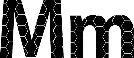 Vector icons isolated on white - Mのイラスト素材