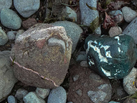 large multi-colored stones from the Otradnaya bay, island of Shikotan