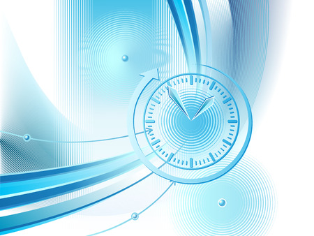 Abstract business background with clock and arrowsのイラスト素材