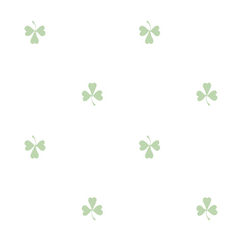 Seamless pattern with clover. St. Patrick's Day on a white background. Vector illustration.の写真素材