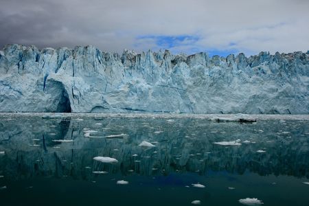 Glacier front of Greenlands largest glacier