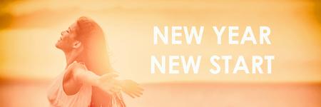 NEW YEAR NEW START motivational message, inspirational quotes for the New Year 2019 resolution in...