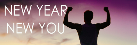 New Year New You 2019 Fitness resolution for men - weight loss, self confidence, strong manbanner...