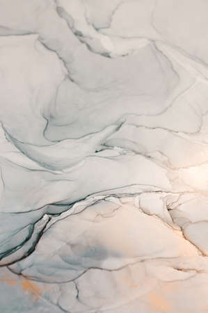 Ink, paint, abstract. Closeup of the painting. Colorful abstract painting background. Highly-textured oil paint. High quality details. Alcohol ink modern abstract painting, modern contemporary art.の写真素材