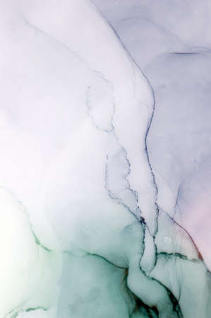 The picture is painted in alcohol ink. Abstraction will perfectly fit into a modern interior. Closeup of the painting. Colorful abstract painting background. Highly-textured paint.の写真素材