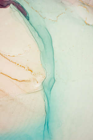 Part of original alcohol ink painting. Modern art. Abstract colorful background, wallpaper. Marble...