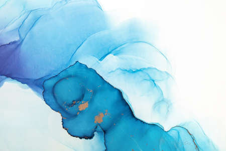 Alcohol ink sea texture. Contemporary art. Abstract art background. Multicolored bright texture....