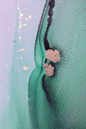 Alcohol ink. Style incorporates the swirls of marble or the ripples of agate. Abstract painting, can be used as a trendy background for wallpapers, posters, cards, invitations, websites.の写真素材