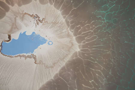 Part of original epoxy resin art. Closeup of the painting. Colorful abstract painting background. High quality details. Modern abstract painting, modern contemporary art.の写真素材