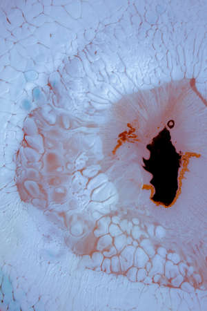 Part of original epoxy resin art. Closeup of the painting. Colorful abstract painting background.
