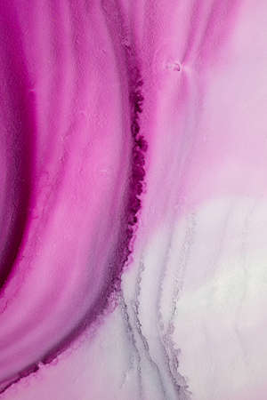 Ink colors are amazingly bright, luminous, translucent, free-flowing, and dry quickly. Abstract artwork. Trendy wallpaper. Natural pattern, luxury. Art for your design project. Transparent creativity.の写真素材