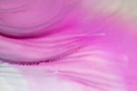 Ink colors are amazingly bright, luminous, translucent, free-flowing, and dry quickly. Abstract artwork. Trendy wallpaper. Natural pattern, luxury. Art for your design project. Transparent creativity.の写真素材