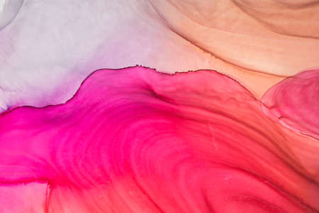 Beautiful abstract pattern. kaleidoscope geometric style. ornament. texture background made from fractal flower for use at graphic. Part of original alcohol ink painting. Modern art.の写真素材