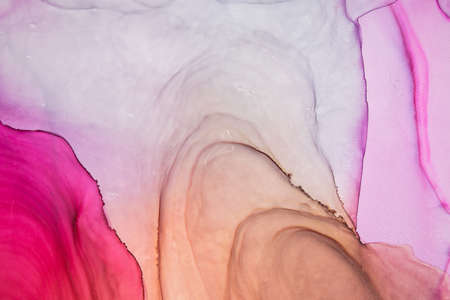 Beautiful abstract pattern. kaleidoscope geometric style. ornament. texture background made from fractal flower for use at graphic. Part of original alcohol ink painting. Modern art.の写真素材