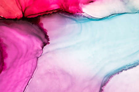 Alcohol ink colors translucent. Design wrapping paper, wallpaper. Modern fluid art. Multicolored marble texture background. Colorful luxury texture.の写真素材