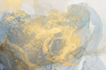 Alcohol ink colors translucent. Design wrapping paper, wallpaper. Modern fluid art. Multicolored marble texture background. Colorful luxury texture.の写真素材