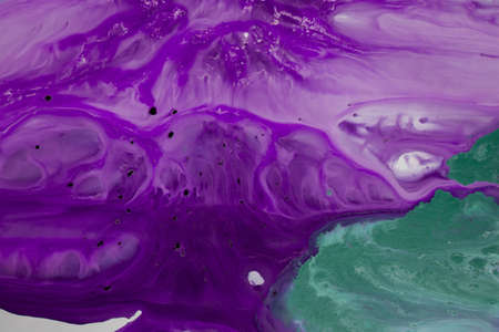Abstract fluid acrylic painting. Marbled blue abstract background. Liquid marble pattern. Hand...