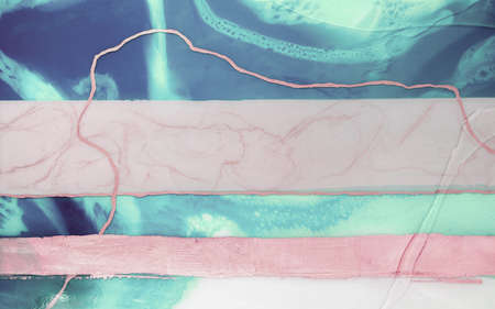 Liquid flow texture paint. modern art background. abstract epoxy resin painting. Green waves with bronze. abstract digital paper fine art pattern.の写真素材