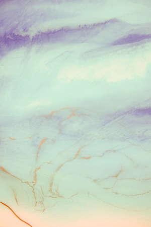 Liquid flow texture paint. modern art background. abstract epoxy resin painting. Green waves with...