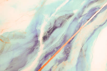Liquid flow texture paint. modern art background. abstract epoxy resin painting. Green waves with...