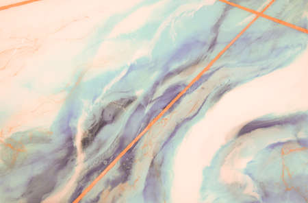 Liquid flow texture paint. modern art background. abstract epoxy resin painting. Green waves with bronze. abstract digital paper fine art pattern.の写真素材