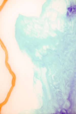 Liquid flow texture paint. modern art background. abstract epoxy resin painting. Green waves with bronze. abstract digital paper fine art pattern.の写真素材