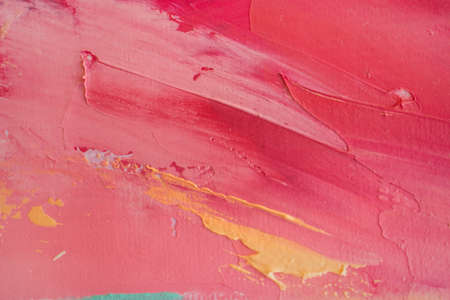 Oil painting in multicolored tones. Conceptual abstract closeup of a painting by oil and palette...
