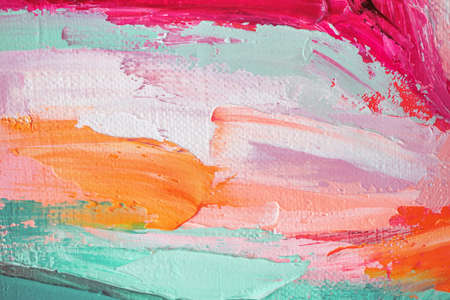 Contemporary art. Abstract art background. Multicolored bright texture. Fragment of artwork....
