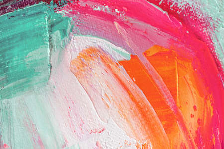 Contemporary art. Abstract art background. Multicolored bright texture. Fragment of artwork. Inspired by the sky, as well as steam and smoke.の写真素材