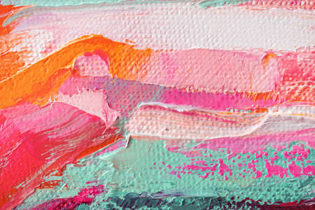 Contemporary art. Abstract art background. Multicolored bright texture. Fragment of artwork. Inspired by the sky, as well as steam and smoke.の写真素材