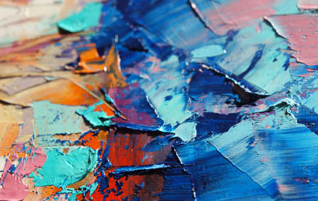 acrylic, paint, abstract. Closeup of the painting. Colorful abstract painting background....