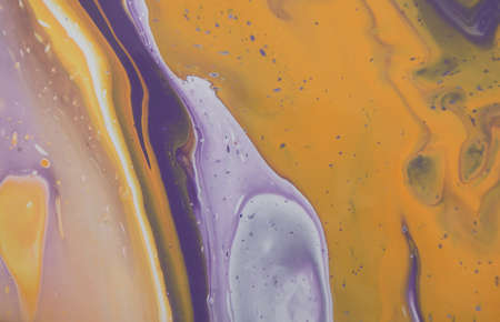 Abstract fluid acrylic painting. Marbled blue abstract background. Hand painted background with...