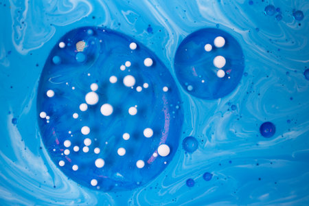 Colorful Bright Bubbles Oil Beautiful Paint Universe Color Moving Multicolored. Space Universe,...