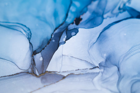 Part of original alcohol ink painting. Modern art. Abstract colorful background, wallpaper.の写真素材