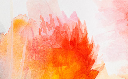 Watercolor paint stains. Background with faint texture and distressed vintage grunge and watercolor paint stains in elegant.の写真素材