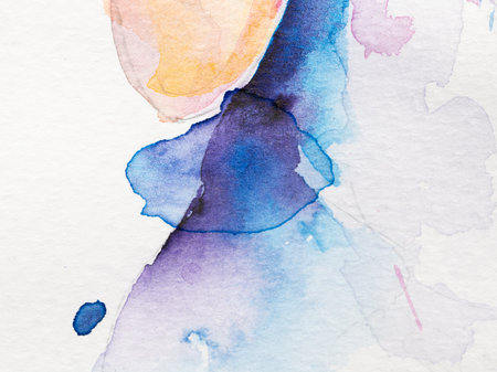 painted in watercolor on a white backgroundの写真素材