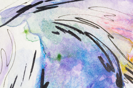 Watercolor paint stains. Background with faint texture and distressed vintage grunge and watercolor paint stains in elegant.の写真素材