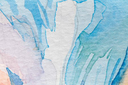 dog painted in watercolor on a white backgroundの写真素材